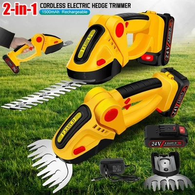 2* Battery Handheld Electric Cordless Hedge Bush Trimmer with 24V Rechargeable - Image 1 of 4