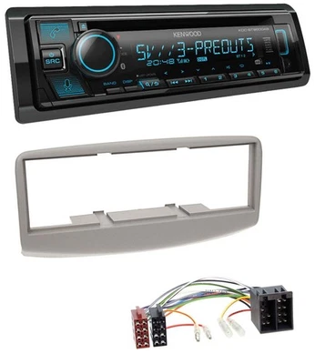 Kenwood Bluetooth USB CD MP3 DAB Autoradio für Fiat Multipla 186 1999-2010 grau - Bild 1 von 4