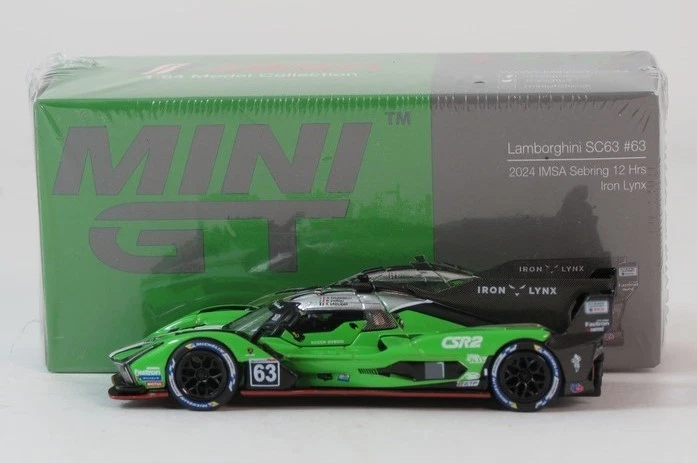 Настоящий масштаб MINI GT Lamborghini SC63 #63 IMSA 12h Sebring 2024 1/64 MGT00816-L - Изображение 1 из 4
