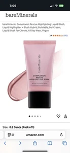 NEU BAREMINERALS Teint Rescue Highlighting Rouge PINK GLOW 0,5oz FS $28RV - Bild 1 von 2