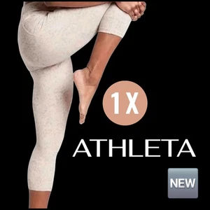 Athleta Salutation Stash Pocket II Printed Capri leggings in Cream - 1X  | NWOT  - Picture 1 of 18
