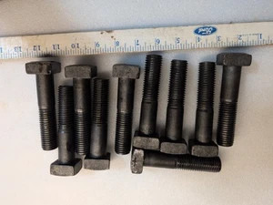 10 PC 7/8-8 X 4" Square Head Cap Screw 307A Plain - Picture 1 of 3