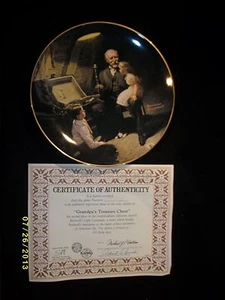 Plate Norman Rockwell GRANDPA'S TREASURE CHEST / General Electric CP34 - Picture 1 of 8