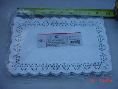 Tapetes de encaje de papel blanco Staufan 6 x 9 100 unidades Foto 1 de 3