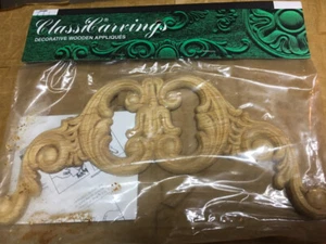 Embossed Wood Applique - Onlay- 9 3/4" x 4 1/2" x 1/4" - #711 - Decor/Furniture - Picture 1 of 2