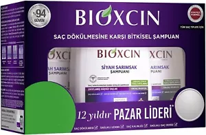 BIOXCIN Bioxsine Black Garlic Herbal Shampoo 3x 300 ml Anti Haarausfall Behandlung - Bild 1 von 2