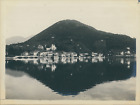 Suisse, Lac de Lugano, Ponte Tresa, Vue gnrale, 1909, Vintage silver print vin