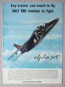 4/1983 PUB DASSAULT BREGUET DORNIER ALPHA JET MILITARY TRAINER ORIGINAL ANZEIGE - Bild 1 von 1