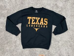 Texas Longhorns NCAA Mens Sweatshirt Small Black Fleece Logo Spellout