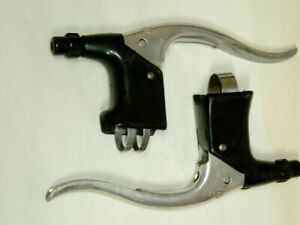 vintage MAFAC brake levers, integral hoods and adjusters; new clips.