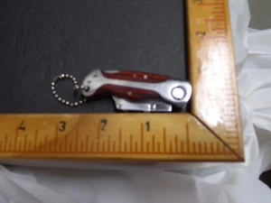 CRAFTSMAN USA WOODEN & STAINLESS STEEL LOCKBACK FOLDING UTILITY POCKET KNIFE - Picture 1 of 4