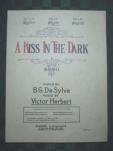 1922 VICTOR HERBERT UND B.G. DE SYLVA NOTEN "EIN KUSS IM DUNKELN" - Bild 1 von 4