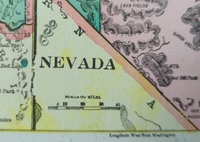 Mapa de Nevada 1903 de colección 11"x14" ~ Antiguo Antiguo Original CARSON CITY VIRGINIA CITY Foto 1 de 4