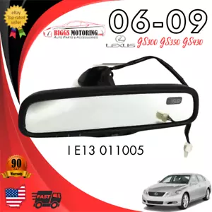 06-09 LEXUS GS300 GS350 GS430 AUTO DIM  REAR VIEW MIRROR COMPASS HOMELINK CLEAR - Picture 1 of 6