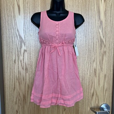NWT O'Neill "MAUREEN" Girls Medium Sundress Beachwear Tank Top Dress Pink - Image 1 of 4