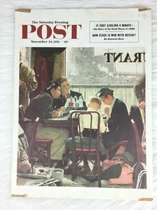 The Saturday Evening Post Poster Print Front Page Nov 24 1951 Vintage 15"x11" - Picture 1 of 4
