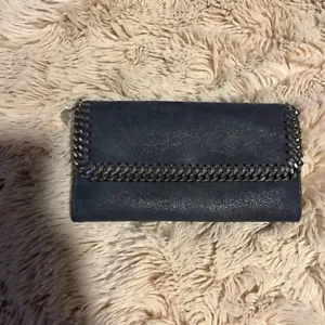 Cartera Continental Stella McCartney Falabella Solapa Azul - Imagen 1 de 4