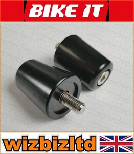 Kawasaki ZX12R 2000-2005 Pair of Black Tapered Bar End Sliders BEWKZXBLK - Picture 1 of 12