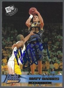 2002 Press Pass basketball Gold Matt Barnes #G1 IP autograph signed card