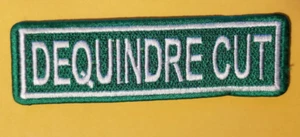 DEQUINDRE CUT Detroit Street Sign RC MC Bicycle Embroidered Patch * approx. 1.25 - Picture 1 of 2
