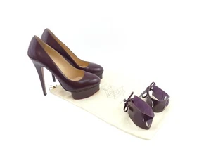 Charlotte Olympia Cut It Out Dolly Burgundy Calfskin ~ UK 6 / EU 39 / US 9 - Picture 1 of 12