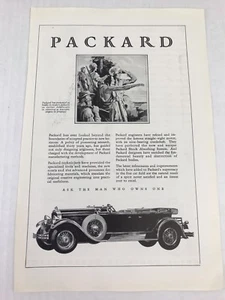 Packard Automobile Vtg 1929 Print Ad Hunters Trappers - Picture 1 of 3