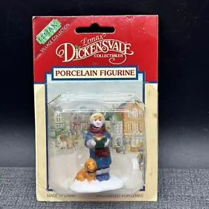 Vintage Lemax Dickensvale Collectibles Porzellan Figur 1995 singendes Mädchen mit Hund - Bild 1 von 7