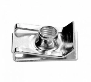 5x Befestigungsklammer Blechmutter Klammer M8  Metall Silber 295 - Picture 1 of 6