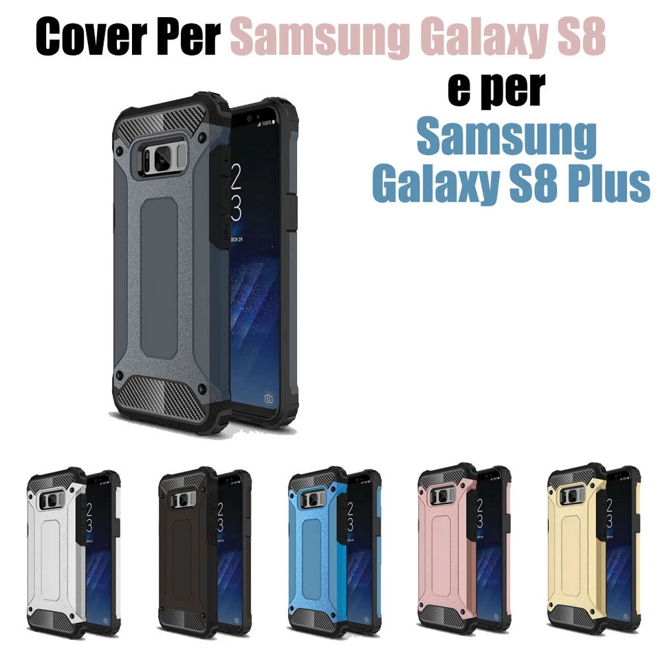 custodia cover Per Samsung Galaxy S8 e Per Samsung Galaxy S8 Plus TPU+PC flessib - Immagine 1 di 4