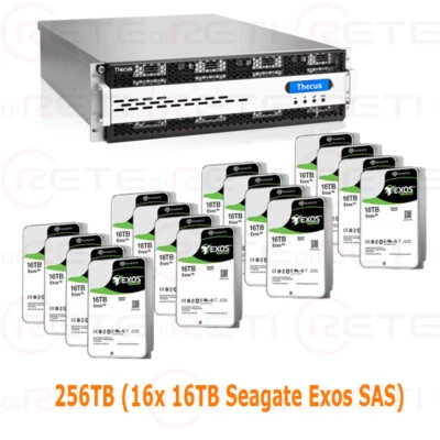 € 10600+IVA THECUS 256TB (16x16TB Exos SAS) N16850 Rack NAS 3.4GHz 16GB 2xPSU - Image 1 of 3