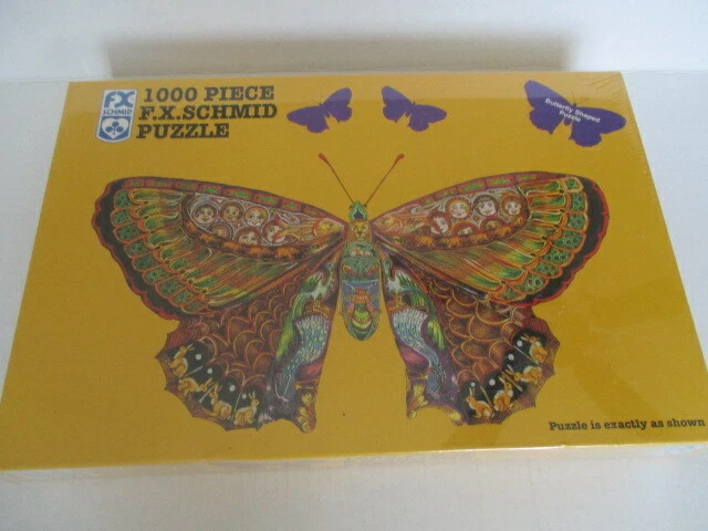 1995 Whimsical Butterfly FX Schmid 1000 Puzzle 90233 Shaped