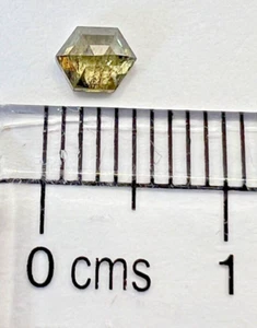 Diamante pulido con forma hexagonal color marrón claro natural de 0,32 quilates - Imagen 1 de 9
