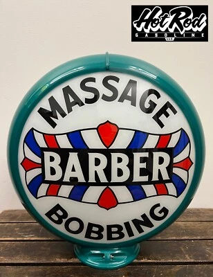 Globo bomba de gás reprodução 13,5" BARBER SHOP - (corpo verde) - Imagem 1 de 3