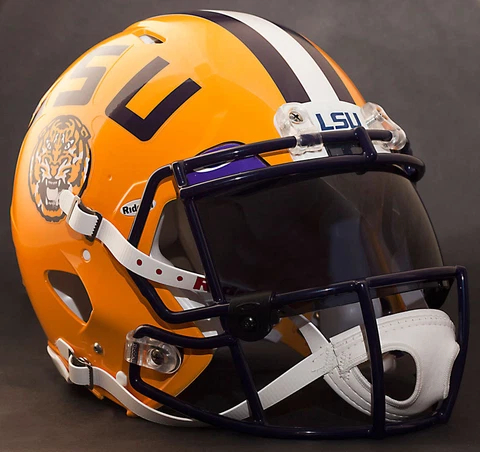 *CUSTOM* LSU TIGERS NCAA Riddell Speed AUTHENTIC Football Helmet Cover