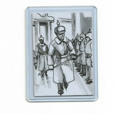 1914 WAR ILLUSTRATED TRADING CARDS SKETCH CARD MILITARY INSPECTION - Image 1 of 3