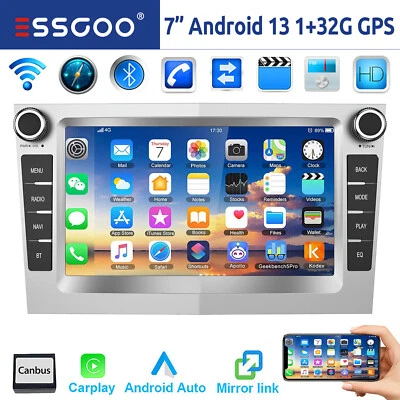 Autoradio Android 13 Carplay GPS RDS WIFI Per Opel Astra H G Zafira B Corsa C D - Immagine 1 di 4