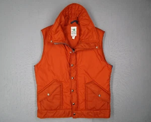 Vintage Sierra Designs Vest Mens XL Orange Full Zip Snap Front Puffer Gorpcore - Picture 1 of 8