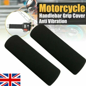 Motorcycle Grips Anti Vibration Foam Covers Comfort Cramp Relief Soft Touch` - Picture 1 of 13