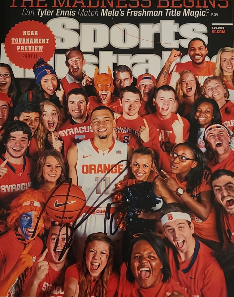 Подписанная спортивная иллюстрированная обложка Tyler Ennis 8x10 Syracuse Legend Suns Lakers 🏀 - Изображение 1 из 1