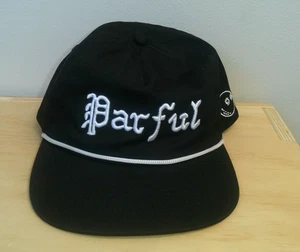 Malbon Golf Parful Snapback Mütze Seil Kappe schwarz weiß Schriftzug Logo Golfball - Bild 1 von 6