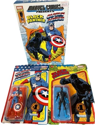 Figuras de acción Kenner Marvel Legends Black Panther y Capitán América - NUEVAS Foto 1 de 4