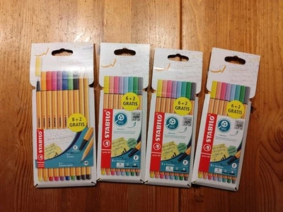 32 Stabilo Fineliner Stifte + 2 Bleistifte Set Neu - Bild 1 von 4