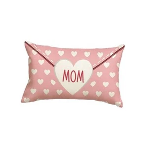 Happy Mother's Day Letter Throw Pillow Cover, 12 x 20 Inch Show Love to Pink - Picture 1 of 7