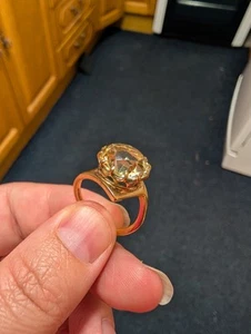 9ct Gold Vintage Citrine Ring Edinburgh Hallmark - Picture 1 of 9