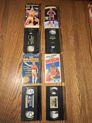 Vintage Lot 4 WCW/WWF Hulk Hogan VHS Tapes Hulkamania Hulkster Andre The Giant - Imagem 1 de 4