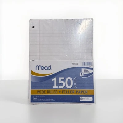 Papel para cuaderno hidromiel, ancho, con reglas, 10 hojas de 1/2 x 8 (150) ~ Envío gratuito a EE. UU. Nuevo Foto 1 de 2