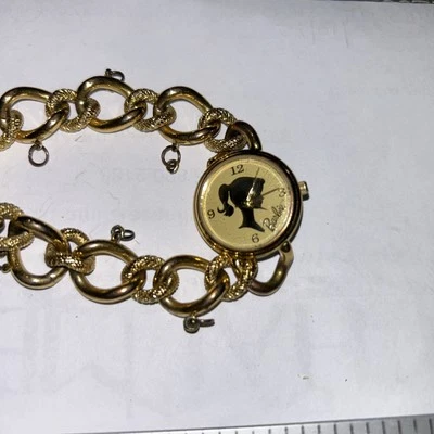 Reloj de cuarzo para mujer Fossil 1994 Mattel Barbie LI-1026 talla 7 1/2" necesita batería Foto 1 de 4