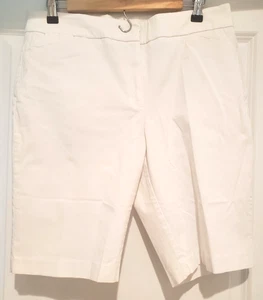 Bermudas Attyre New York para mujer talla 14 blancas elásticas - Imagen 1 de 9