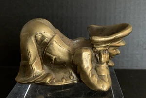 Soporte de reposapiés de marinero pirata capitán náutico de latón fundido vintage - Imagen 1 de 13