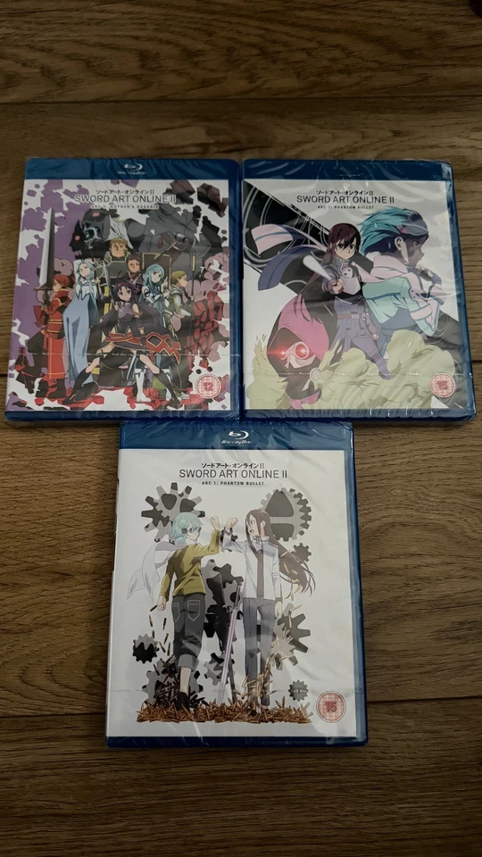 Sword Art Online 2 Part 1, 2 & 4 Anime Blu-Ray NEW [Region B] - Image 1 of 4